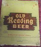 Vintage Old Reading Beer GIANT MATCHBOOK PA Dutch  