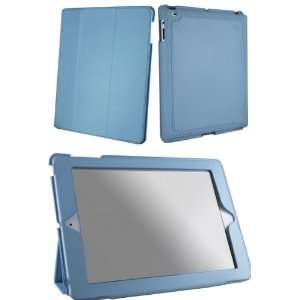   Slim Case For iPad 2   Baby Blue (Supports auto lock and unlock mode