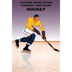  Hockey Alpine Sports Club by Dardelet and company 12x18 