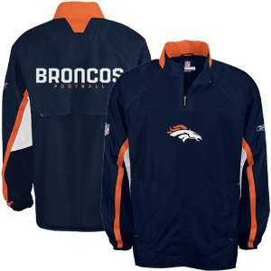  Reebok Denver Broncos Navy Blue Apache Hot Jacket: Sports 