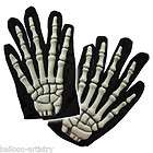 Adult Halloween Fancy Dress Party Skeleton Bones Hands Gloves items in 