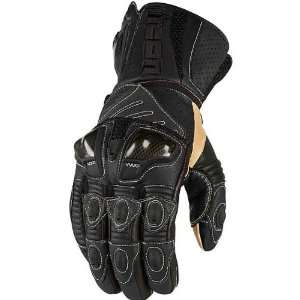  Icon Overlord Long Mens Leather On Road Motorcycle Gloves 