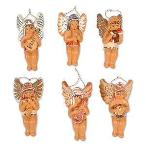  Ceramic ornaments, Angel Concert (set of 6): Kitchen 