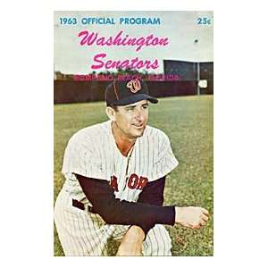   Senators Unsigned 1963 Official Baseball Program Sports Collectibles