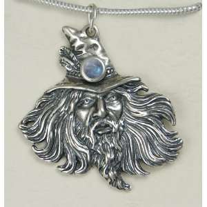 Sterling Silver Wizard by Fantasy Artist Julie Guthrie Accented with 