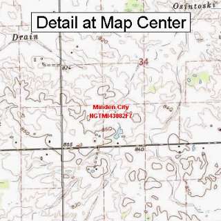  USGS Topographic Quadrangle Map   Minden City, Michigan 