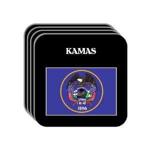  US State Flag   KAMAS, Utah (UT) Set of 4 Mini Mousepad 