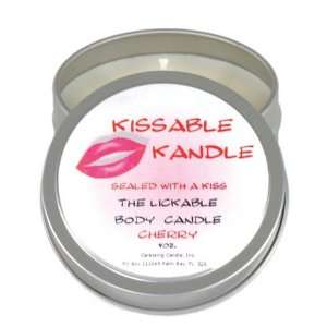  Kissable kandle cherry 4 oz the lickable body candle 
