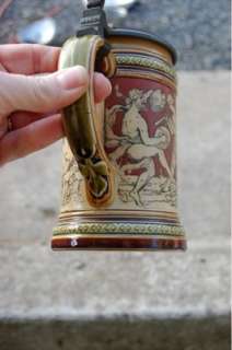 Mettlach Beer stein, form number 2035, Germany, 1898, decorated with 