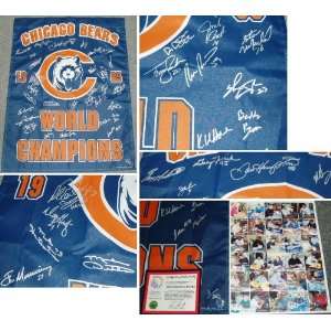   : 1985 SB XX Champ Chicago Bears Signed LE Banner: Sports & Outdoors