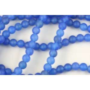  Blue Agate Beads Matte Finish Round 8mm (4027) Arts 