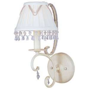  Larchmont Ivory Finish Beaded 6 1/2 Wide Wall Sconce 