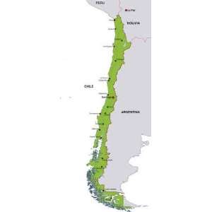  Map Chile Landkarte Chile   Peel and Stick Wall Decal by 