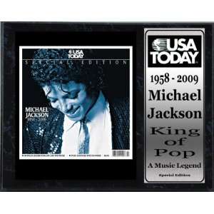  USA Today Special Edition 12x15 King of POP Statistic 