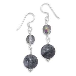  Crystal and Labradorite Bead Earrings: Jewelry