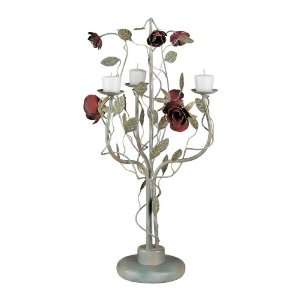 Laura Ashley KROS2275 English Rose Candle Rack, Embossed Greenery 