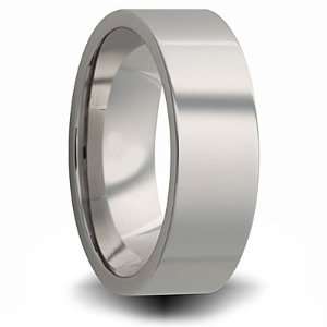  Titanium 8mm Pipe Cut Ring Jewelry