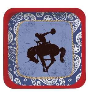  Western Lasso Luncheon Plates Package of 8 Toys & Games