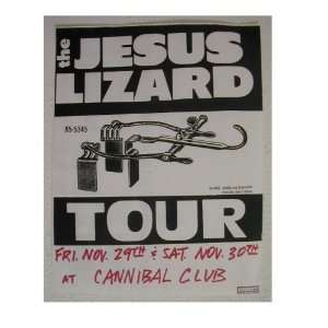   The Jesus Lizard Tour Handbill Poster Cannibal Club 