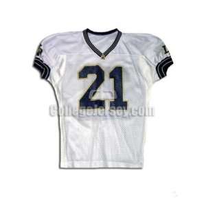  White No. 21 Game Used Notre Dame Champion Football Jersey 