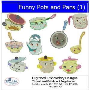  Digitized Embroidery Designs   Funny Pots and Pans(1 