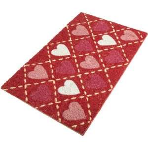    DII Hearts Quilt Coir Doormat with Vinyl Back Patio, Lawn & Garden