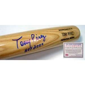 : Tony Perez Cincinnati Reds MLB Hand Signed Rawlings Game Model Bat 