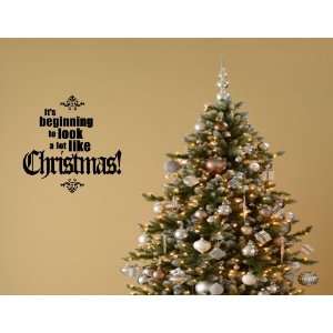 : Christmas Decoration Wall Decals Its beginning to look a lot like 
