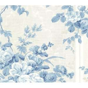  Ivory and Blue Rose Wallpaper