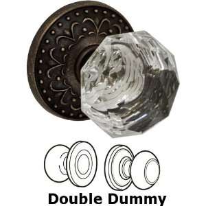  Double dummy crystal clear knob with venice rose in medium 