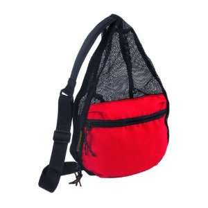   Zippered Mesh One Strap Backpack   Red Case Pack 48: Sports & Outdoors