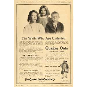  1911 Ad Quaker Oats Breakfast Cereal Meal Children 