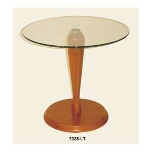  7328 LT Round Glass Top Lamp Table (Cherry): Home 