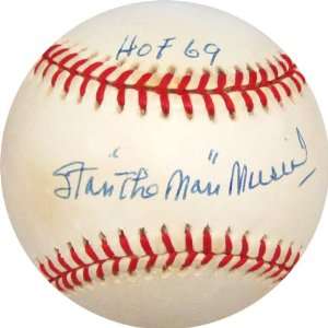  Stan Musial Signed Ball   with The Man HOF 69 
