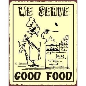   Good Food Vintage Metal Art Restaurant Service Retro Tin Sign Home