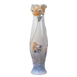 Iris Flower Porcelain Vase 