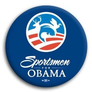 Official Campaign SPORTSMEN FOR OBAMA Button / Pin 