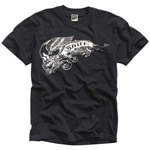    Shift Racing Flying Skull T Shirt   Medium/Black Automotive