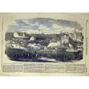  1852 Manchester Liverpool Agricultural Haymarket Print 