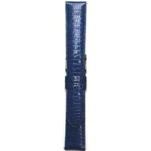   18mm Blue Lizard Watch Strap   Fits Michele Watches: Everything Else
