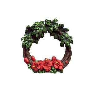    Poly Resin Xmas Ornament / Wreath Palm Tree