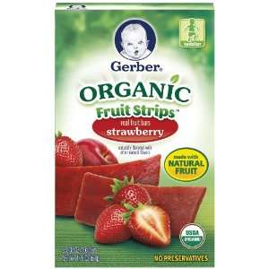Gerber Organic Fruit Strips, Strawberry, 1.75 Ounce  