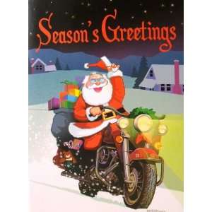   Motorcycle Biker Santa Holiday Boxed Christmas Cards