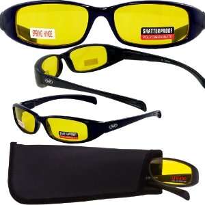  NEW ATTITUDES   Stylish Sunglasses   Yellow Lenses, GLOSS 