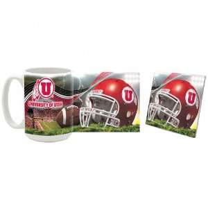  Utah Utes Stadium Mug and Coaster Set