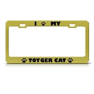 Toyger Cat Animal Metal license plate frame Tag Holder