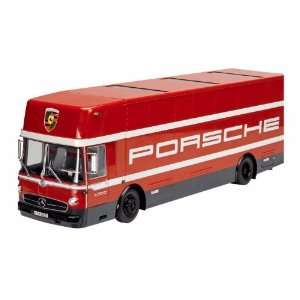  Porsche Race Car Transporter 1/18 Red: Toys & Games