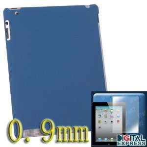  Ultra Slim Back 0.9mm Cover Case For iPad 2 Blue + UC 