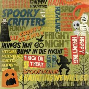   Halloween Paper 12X12 Happy Haunting Collage Arts, Crafts & Sewing