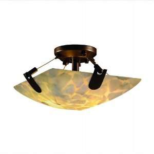   Rocks U Clips Dark Bronze Semi Flush Ceiling Light: Home Improvement